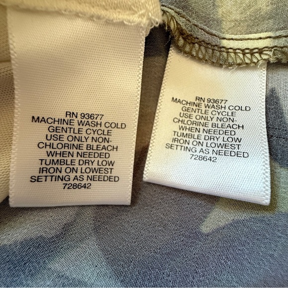 Liz Claiborne‎ 2 Pc Floral Sheer Top With Camisole Size Large Sleeveless Cottage - Picture 9 of 13